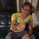 Tristan Roberts holds the DNA he is about to inject himself with. (Image: Ford Fischer)